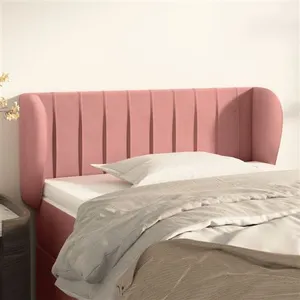 vidaXL Tête de lit avec oreilles Rose 83x23x78/88 cm Velours pas cher