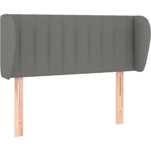 vidaXL Tête de lit avec oreilles Gris foncé 83x23x78/88 cm Tissu pas cher
