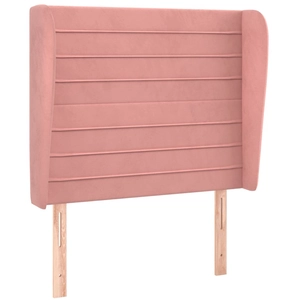 vidaXL Tête de lit avec oreilles Rose 183x23x78/88 cm Velours pas cher
