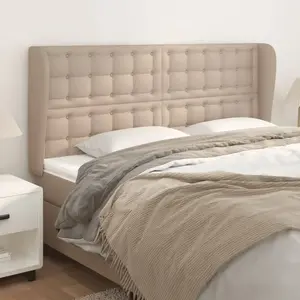 vidaXL Tête de lit avec oreilles Cappuccino 203x23x118/128 cm pas cher