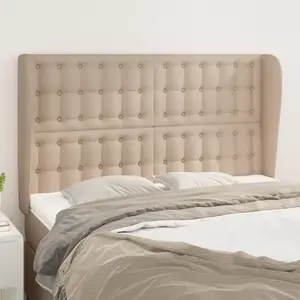 vidaXL Tête de lit avec oreilles Cappuccino 147x23x118/128 cm pas cher