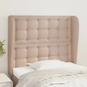 vidaXL Tête de lit avec oreilles Cappuccino 103x23x118/128 cm pas cher