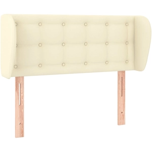 vidaXL Tête de lit avec oreilles Crème 103x23x78/88 cm Similicuir pas cher