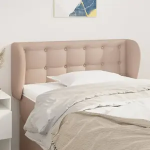 Non communiqué vidaXL Tête de lit avec oreilles Cappuccino 93x23x78/88 cm Similicuir pas cher