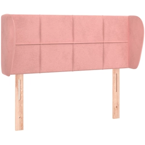 vidaXL Tête de lit avec oreilles Rose 93x23x78/88 cm Velours pas cher