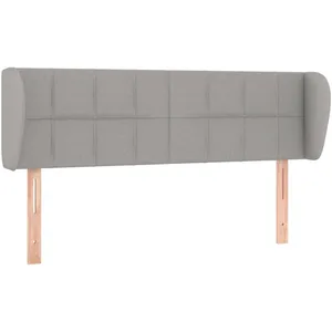 vidaXL Tête de lit avec oreilles Gris clair 147x23x78/88 cm Tissu pas cher
