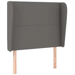 vidaXL Tête de lit avec oreilles Gris 103x23x118/128 cm Similicuir pas cher