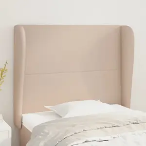 vidaXL Tête de lit avec oreilles Cappuccino 103x23x118/128 cm pas cher