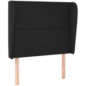 vidaXL Tête de lit avec oreilles Noir 93x23x118/128 cm Similicuir pas cher
