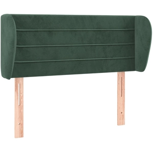 vidaXL Tête de lit avec oreilles Vert foncé 93x23x78/88 cm Velours pas cher