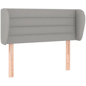 vidaXL Tête de lit avec oreilles Gris clair 103x23x78/88 cm Tissu pas cher