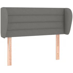 vidaXL Tête de lit avec oreilles Gris foncé 103x23x78/88 cm Tissu pas cher