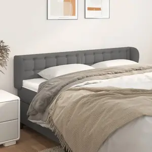 vidaXL Tête de lit avec oreilles Gris 183x23x78/88 cm Similicuir pas cher