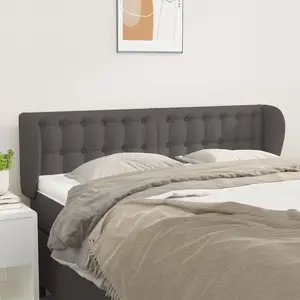 vidaXL Tête de lit avec oreilles Gris 147x23x78/88 cm Similicuir pas cher
