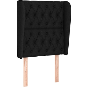 vidaXL Tête de lit avec oreilles Noir 83x23x78/88 cm Tissu pas cher