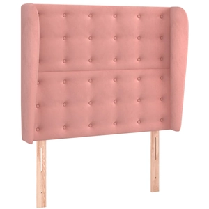 vidaXL Tête de lit avec oreilles Rose 103x23x78/88 cm Velours pas cher