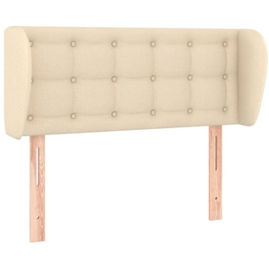 vidaXL Tête de lit avec oreilles Crème 83x23x78/88 cm Tissu pas cher