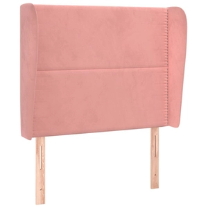 vidaXL Tête de lit avec oreilles Rose 83x23x118/128 cm Velours pas cher