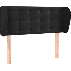 vidaXL Tête de lit avec oreilles Noir 103x23x118/128 cm Velours pas cher