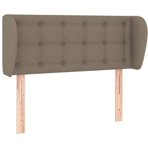 vidaXL Tête de lit avec oreilles Taupe 83x23x118/128 cm Tissu pas cher