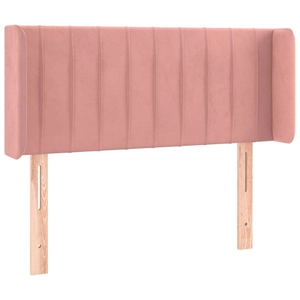 vidaXL Tête de lit avec oreilles Rose 93x16x78/88 cm Velours pas cher