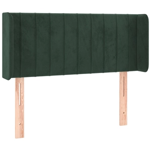 vidaXL Tête de lit avec oreilles Vert foncé 83x16x78/88 cm Velours pas cher
