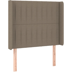 vidaXL Tête de lit avec oreilles Taupe 83x16x78/88 cm Tissu pas cher