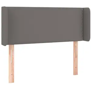 vidaXL Tête de lit avec oreilles Gris 103x16x78/88 cm Similicuir pas cher