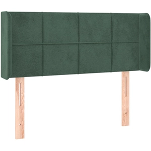 vidaXL Tête de lit avec oreilles Vert foncé 83x16x78/88 cm Velours pas cher