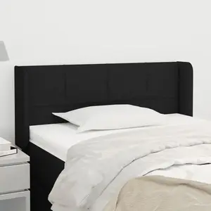 Comparateur de prix : vidaXL Tête de lit avec oreilles Noir 93x16x78-88 cm Tissu3118752