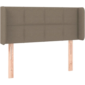 vidaXL Tête de lit avec oreilles Taupe 83x16x78/88 cm Tissu pas cher