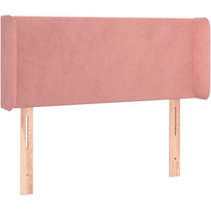 vidaXL Tête de lit avec oreilles Rose 93x16x78/88 cm Velours pas cher