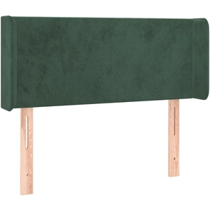 vidaXL Tête de lit avec oreilles Vert foncé 93x16x78/88 cm Velours pas cher