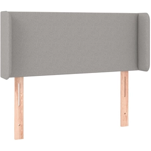 vidaXL Tête de lit avec oreilles Gris clair 93x16x78/88 cm Tissu pas cher