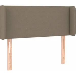 vidaXL Tête de lit avec oreilles Taupe 93x16x78/88 cm Tissu