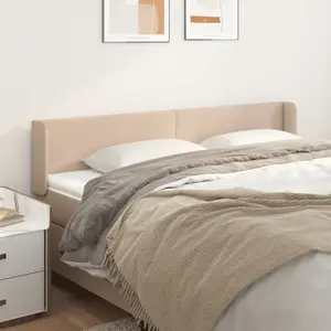 vidaXL Tête de lit avec oreilles Cappuccino 203x16x78/88 cm Similicuir pas cher