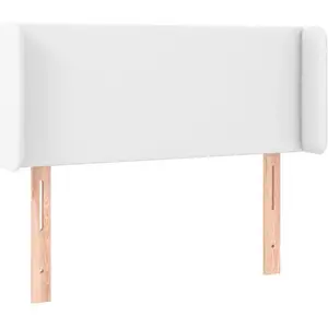 vidaXL Tête de lit avec oreilles Blanc 83x16x78/88 cm Similicuir pas cher