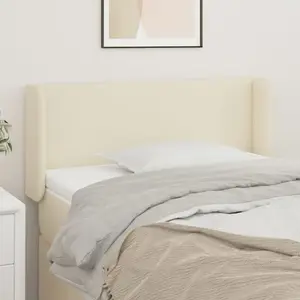 vidaXL Tête de lit avec oreilles Crème 83x16x78/88 cm Similicuir pas cher