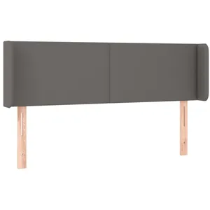 vidaXL Tête de lit avec oreilles Gris 147x16x78/88 cm Similicuir pas cher