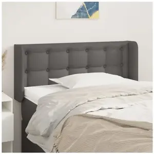 vidaXL Tête de lit avec oreilles Gris 103x16x78/88 cm Similicuir pas cher