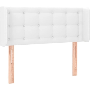 vidaXL Tête de lit avec oreilles Blanc 83x16x78/88 cm Similicuir pas cher