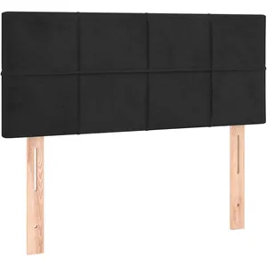 vidaXL Tête de lit à LED Noir 90x5x78/88 cm Velours pas cher