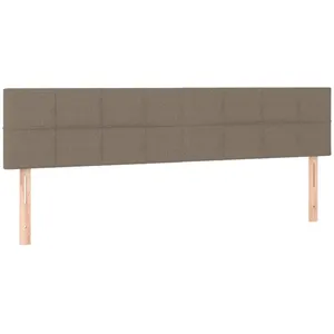 vidaXL Tête de lit à LED Taupe 200x5x78/88 cm Tissu pas cher