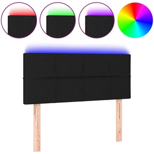vidaXL Tête de lit à LED Noir 80x5x78/88 cm Tissu pas cher