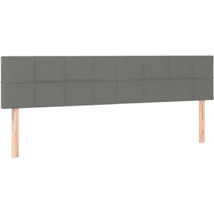 vidaXL Tête de lit à LED Gris foncé 180x5x78/88 cm Tissu pas cher