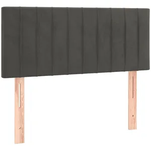 Comparateur de prix : vidaXL Tête de lit à LED Gris foncé 90x5x78/88 cm Velours