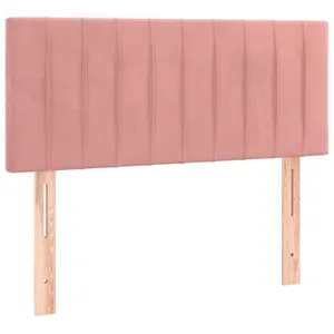 vidaXL Tête de lit à LED Rose 80x5x78/88 cm Velours pas cher