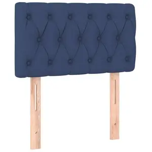 vidaXL Tête de lit à LED Bleu 80x7x78/88 cm Tissu pas cher