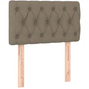 vidaXL Tête de lit à LED Taupe 80x7x78/88 cm Tissu pas cher