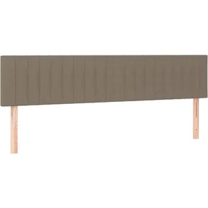 vidaXL Tête de lit à LED Taupe 180x5x78/88 cm Tissu pas cher